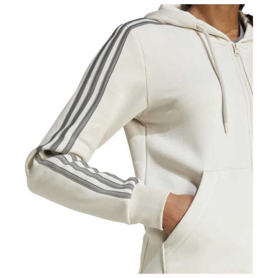 Adidas Γυναικεία ζακέτα Essentials 3-Stripes Full-Zip Fleece Hoodie